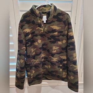 XL Mens green camo old navy fleece sherpa